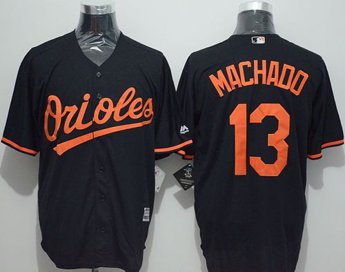 Orioles #13 Manny Machado Black New Cool Base Stitched MLB Jersey - Click Image to Close